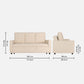 Ease Iconic Beige Fabric Sofa cum Bed