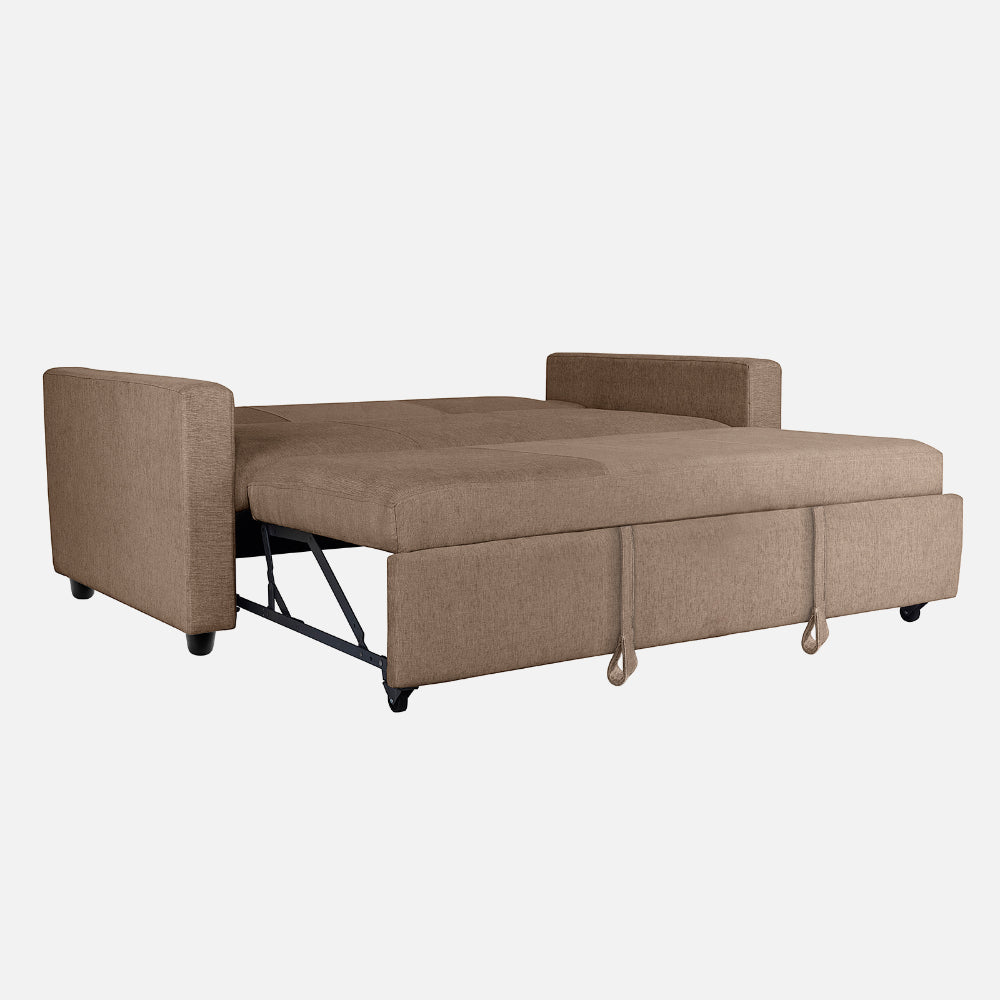 Ease Plaster Brown Fabric Sofa cum Bed