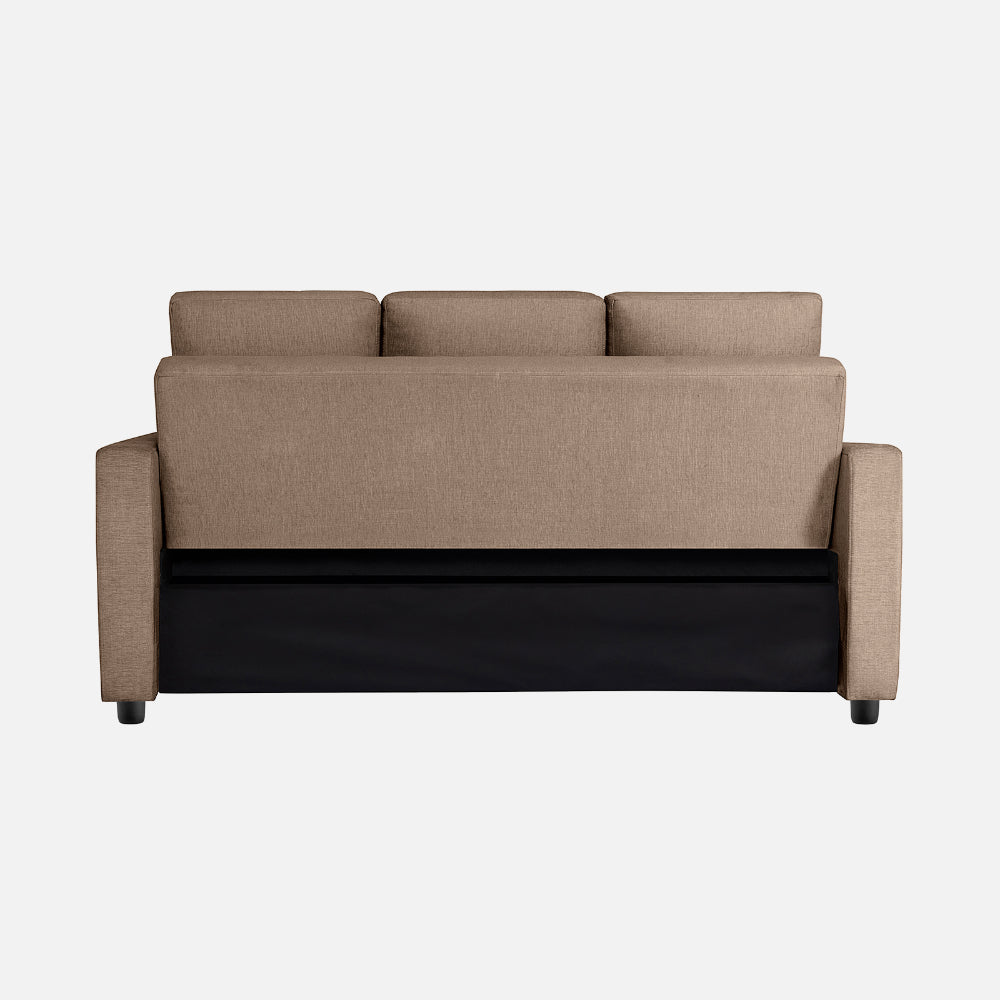 Ease Plaster Brown Fabric Sofa cum Bed