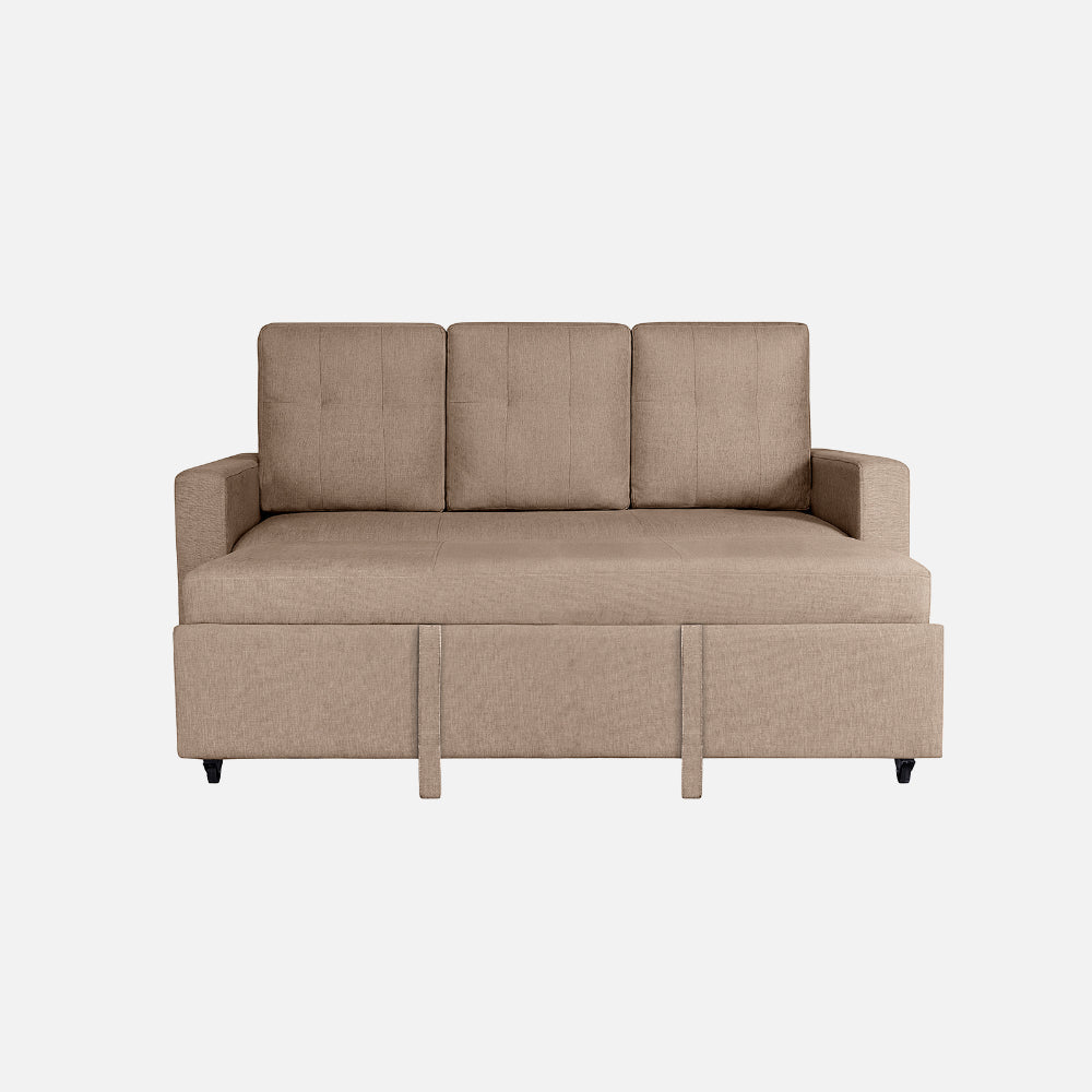 Ease Plaster Brown Fabric Sofa cum Bed