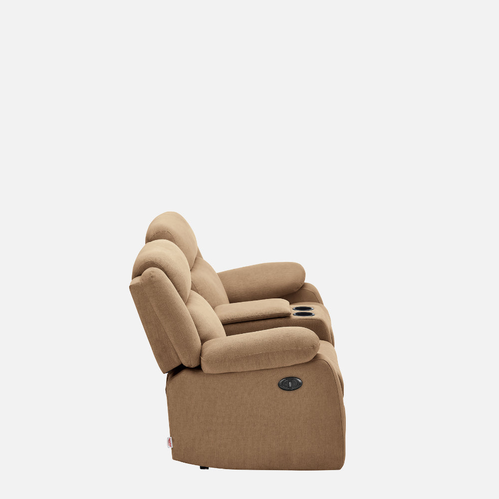 Avalon E Twin Motorized Plaster Brown Recliner