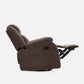 Avalon - Rocking & Rotating Single Seater Fabric Recliner In Dark Brown Colour