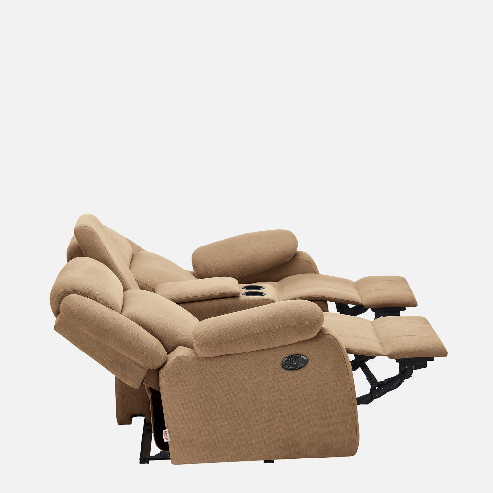 Avalon E Twin Motorized Plaster Brown Recliner