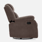 Avalon - Rocking & Rotating Single Seater Fabric Recliner In Dark Brown Colour