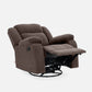 Avalon - Rocking & Rotating Single Seater Fabric Recliner In Dark Brown Colour