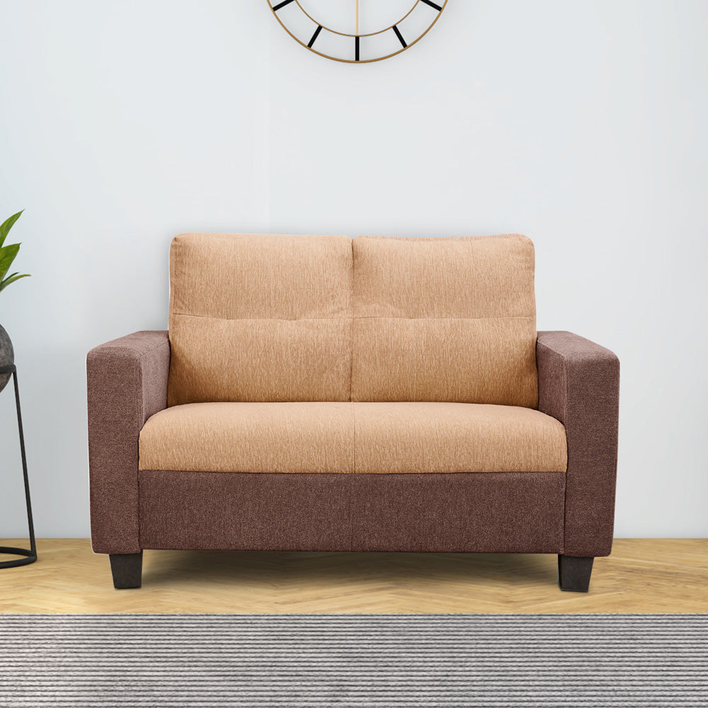 Ease Sand Brown Fabric 2 Seater Sofa