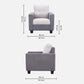 Ease Cool Grey Fabric 1 seater sofa