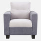 Ease Cool Grey Fabric 1 seater sofa