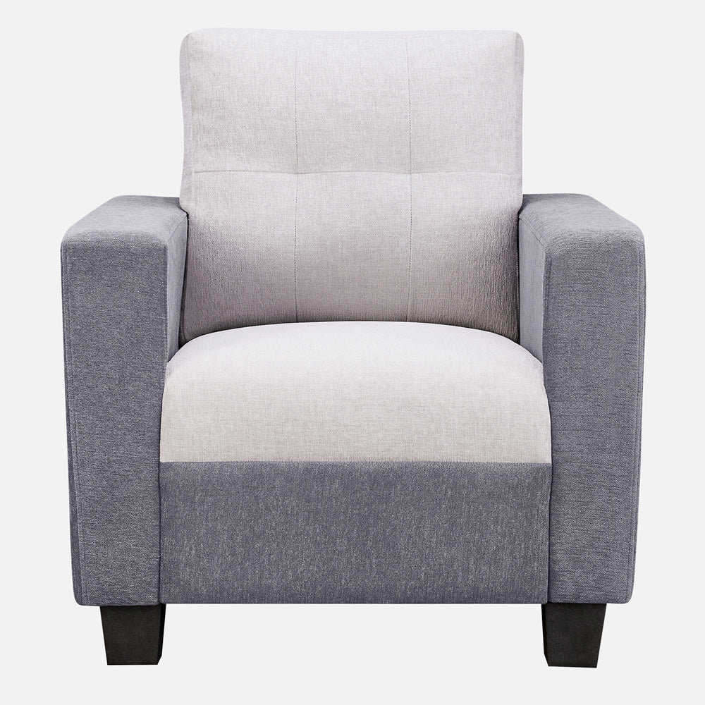 Ease Cool Grey Fabric 1 seater sofa