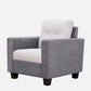 Ease Cool Grey Fabric 1 seater sofa