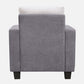 Ease Cool Grey Fabric 1 seater sofa