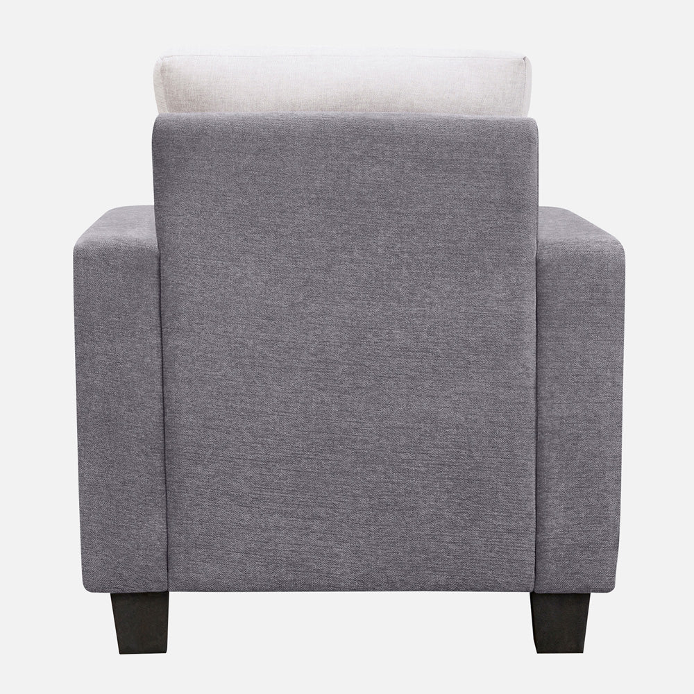 Ease Cool Grey Fabric 1 seater sofa