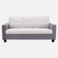 Ease Cool Grey Fabric 3 Seater Sofa