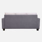 Ease Cool Grey Fabric 3 Seater Sofa