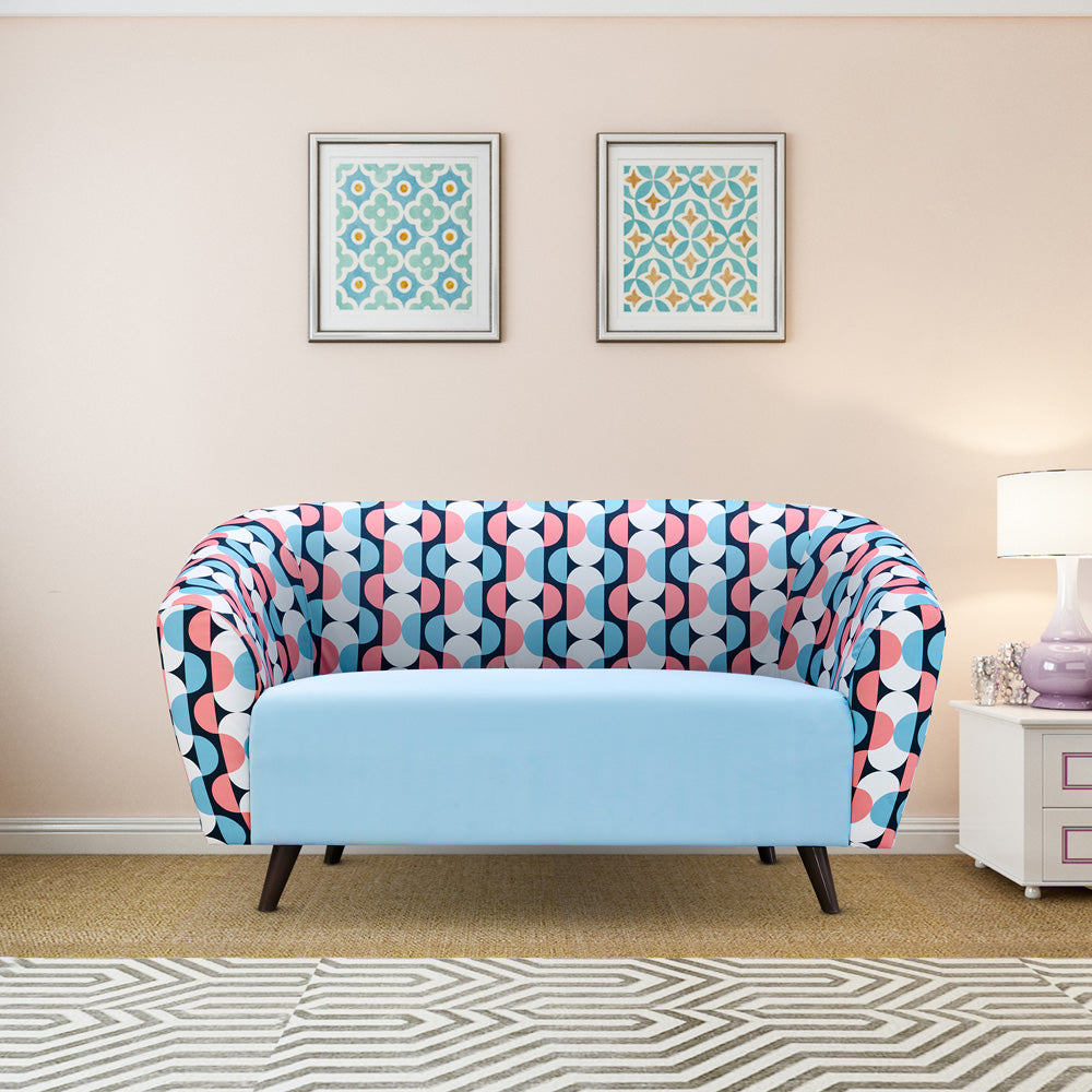 Meadow Light Cyan Interlace Loveseat