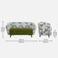 Meadow Kale Green Palm Loveseat