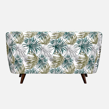 Meadow Kale Green Palm Loveseat
