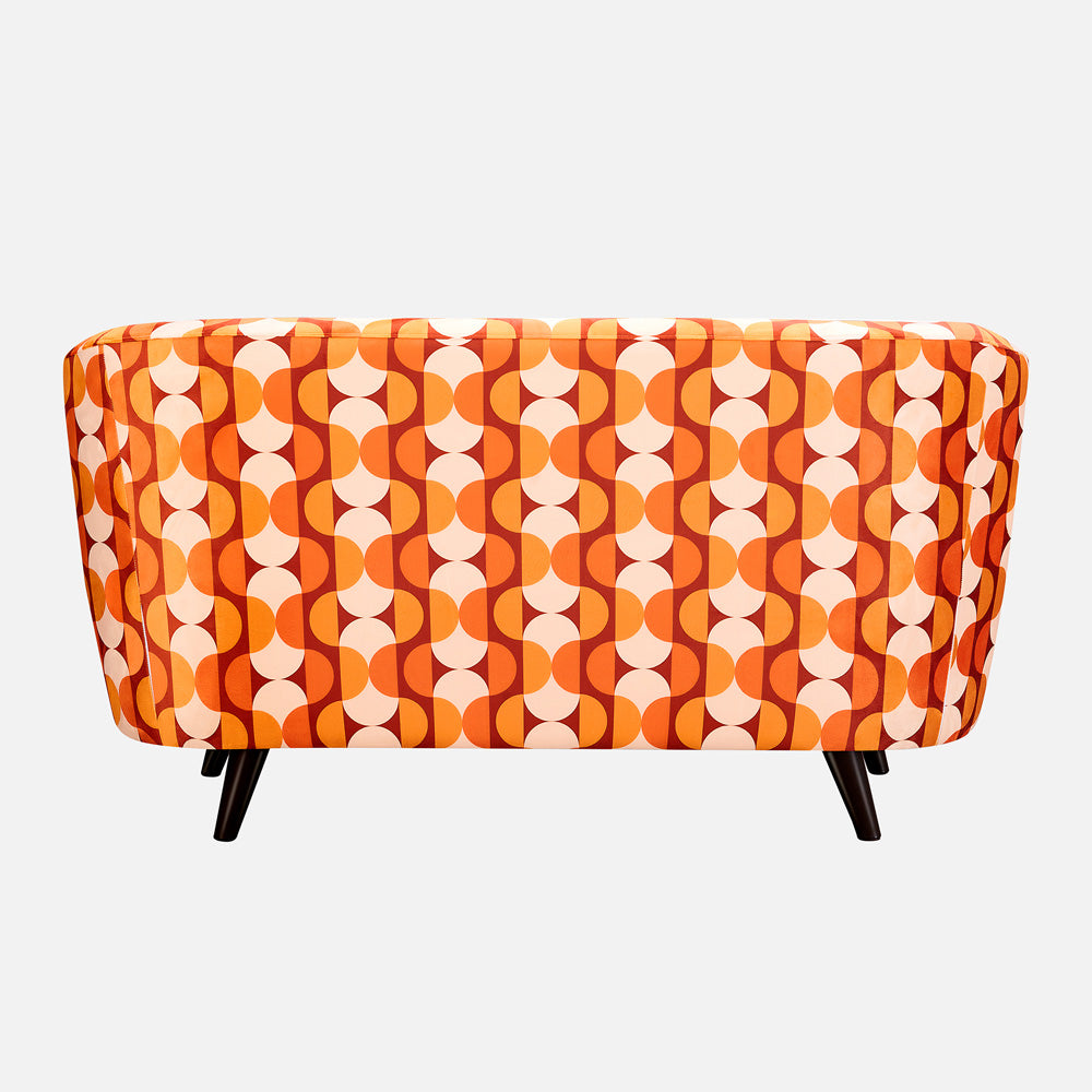 Meadow Tangerine Interlace Loveseat