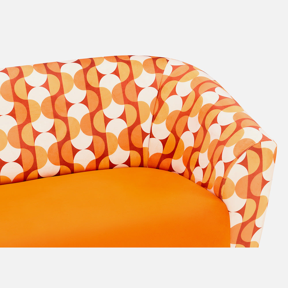 Meadow Tangerine Interlace Loveseat