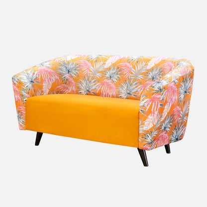 Meadow Mustard Palm Loveseat