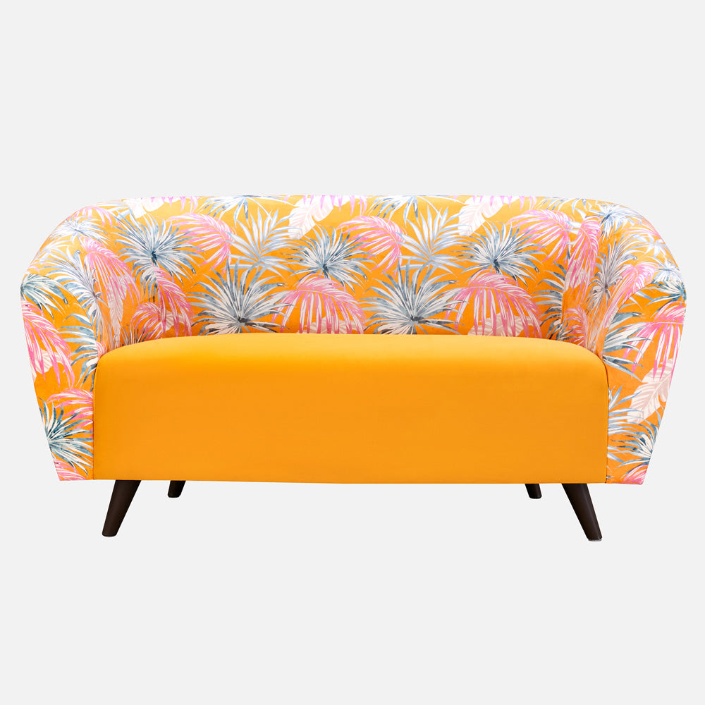 Meadow Mustard Palm Loveseat