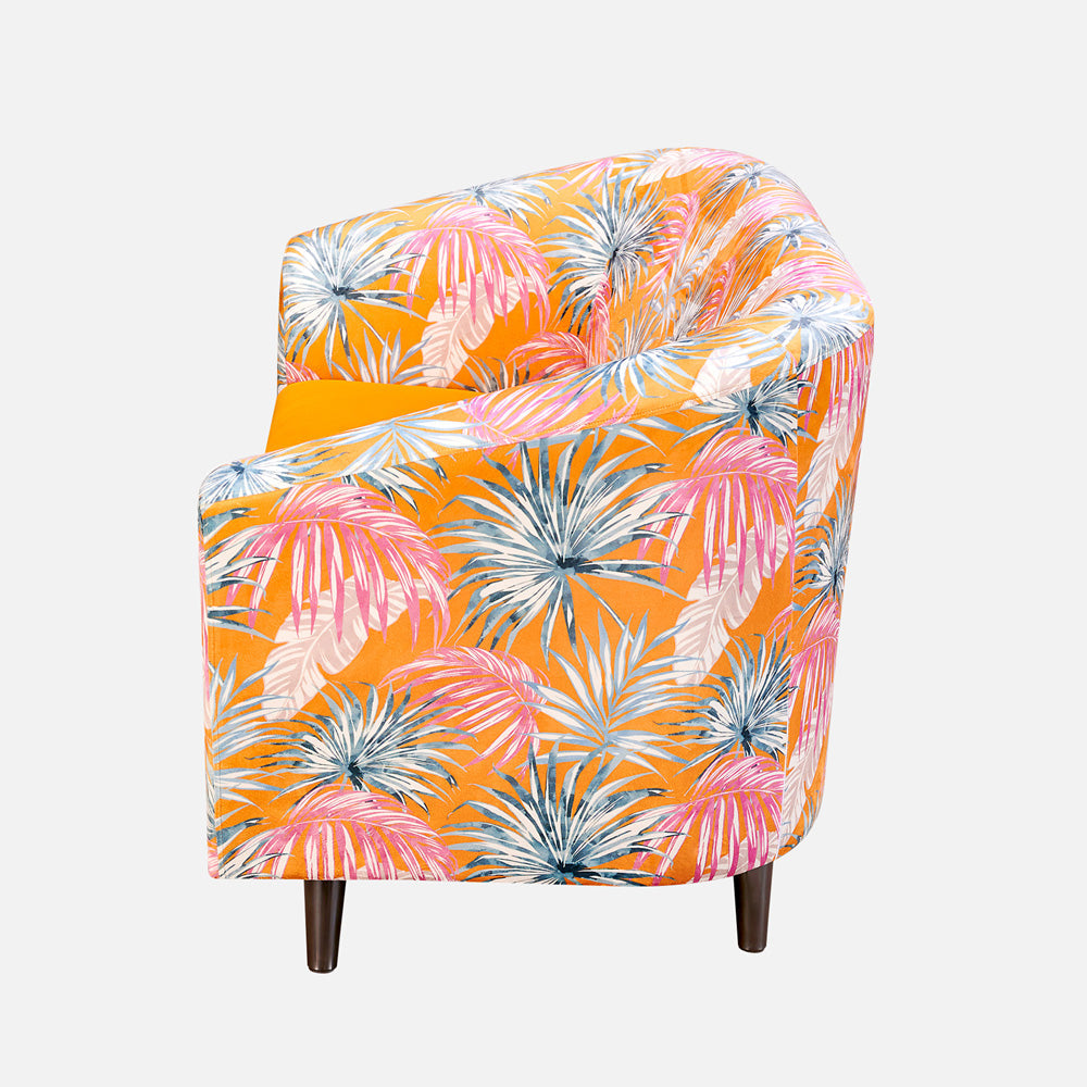 Meadow Mustard Palm Loveseat