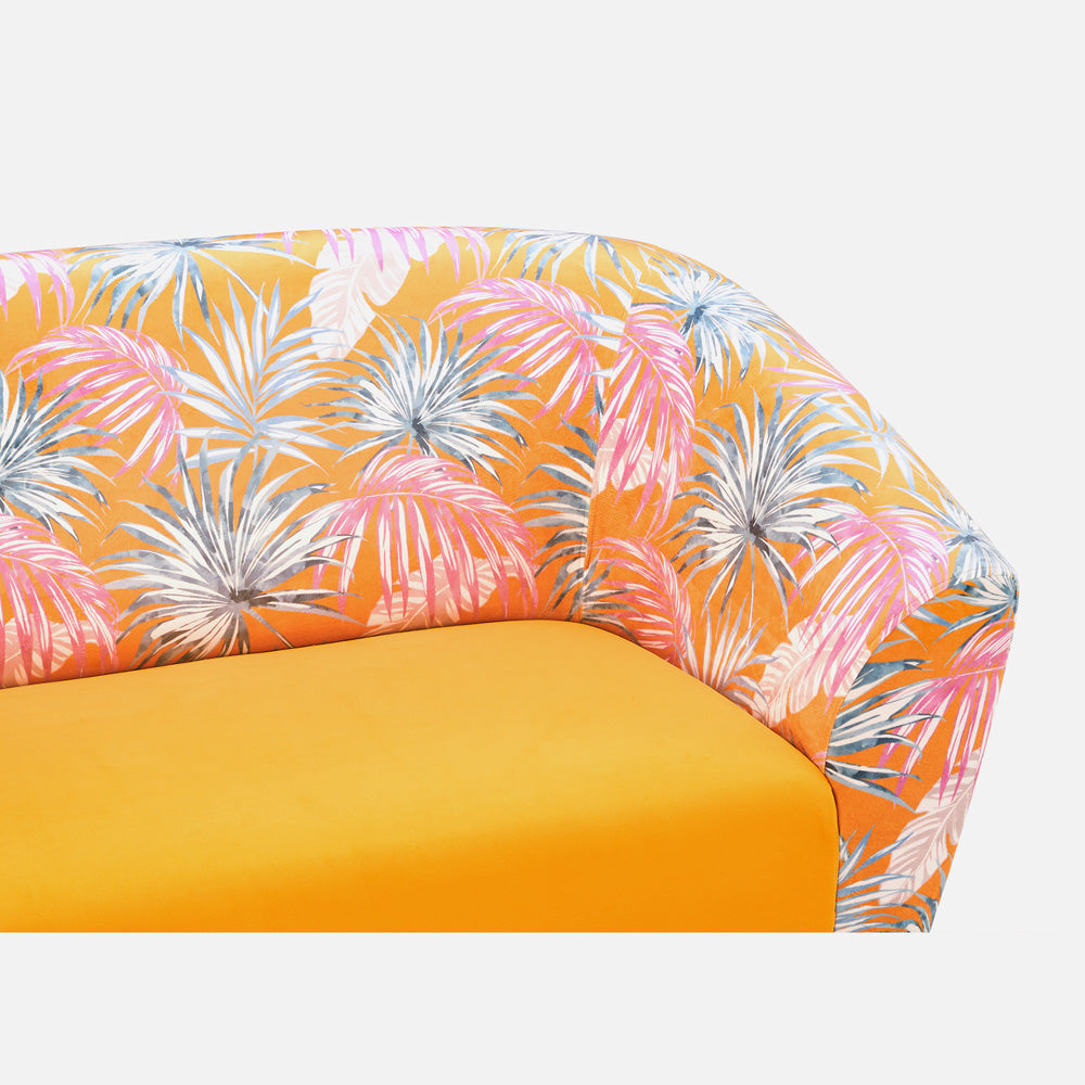 Meadow Mustard Palm Loveseat