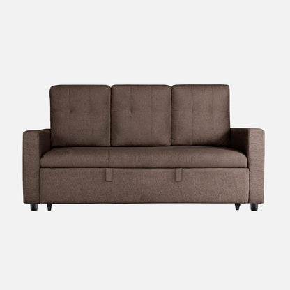 Ease Saddle Brown Fabric Sofa cum Bed