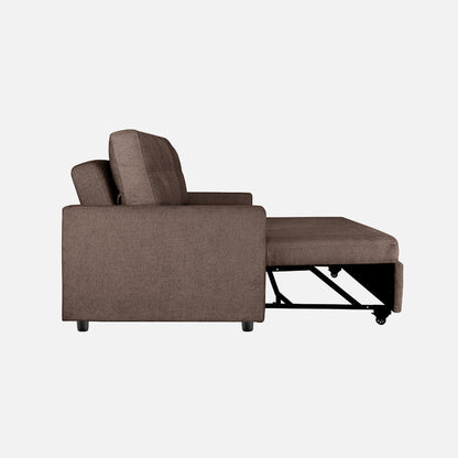 Ease Saddle Brown Fabric Sofa cum Bed
