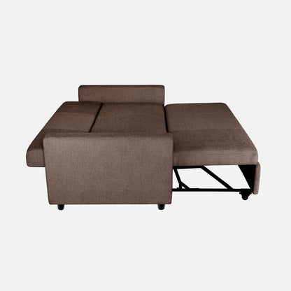 Ease Saddle Brown Fabric Sofa cum Bed