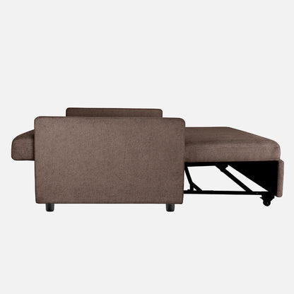 Ease Saddle Brown Fabric Sofa cum Bed