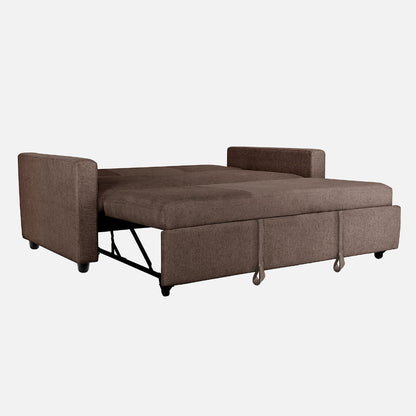Ease Saddle Brown Fabric Sofa cum Bed