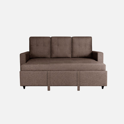 Ease Saddle Brown Fabric Sofa cum Bed