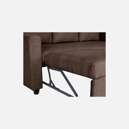 Ease Saddle Brown Fabric Sofa cum Bed