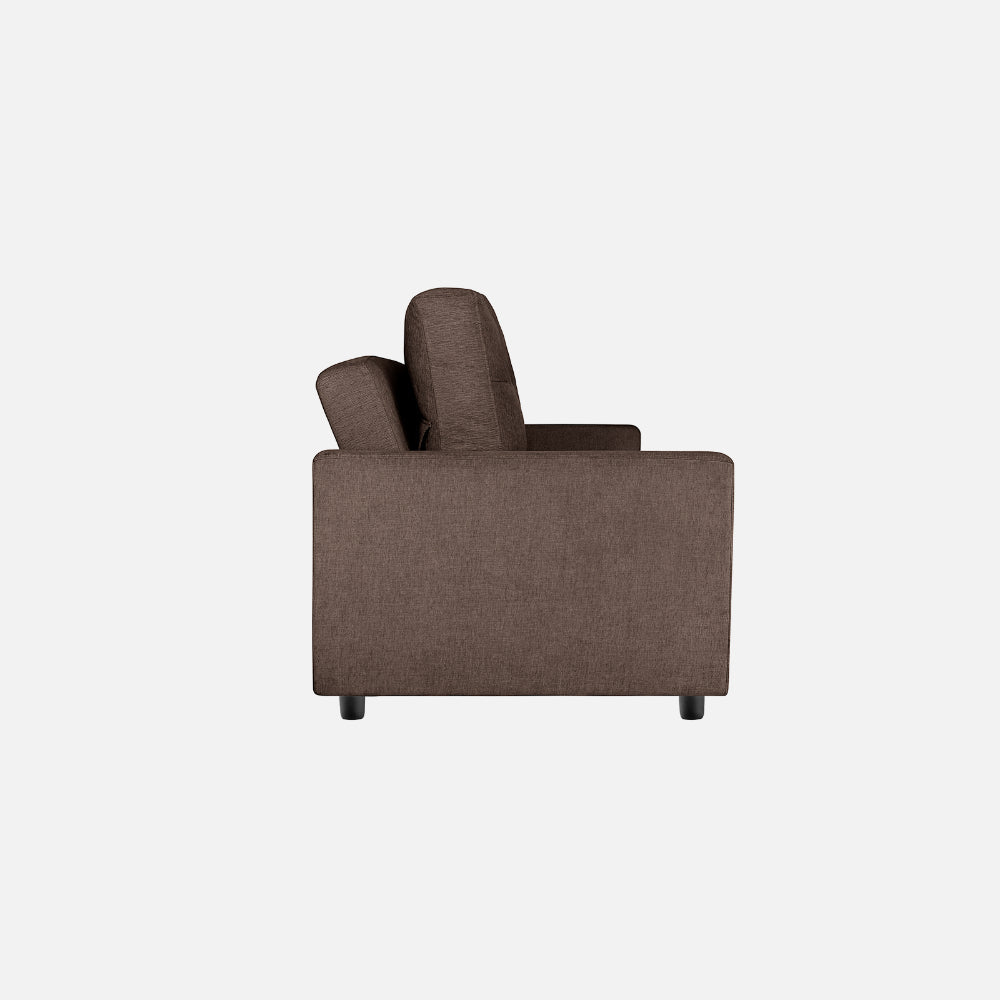 Ease Saddle Brown Fabric Sofa cum Bed
