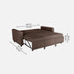 Ease Saddle Brown Fabric Sofa cum Bed