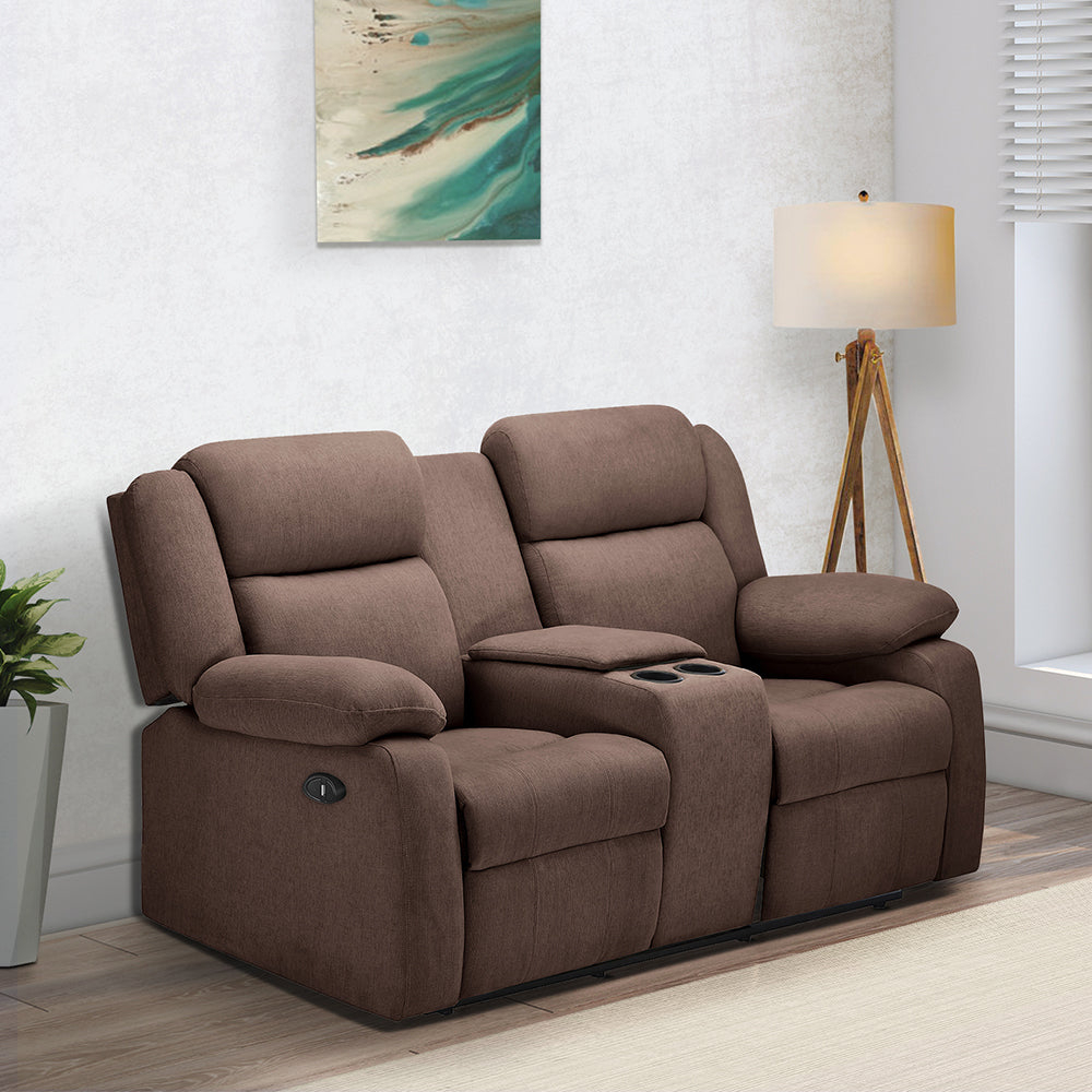 Avalon E Twin Motorized Saddle Brown Recliner