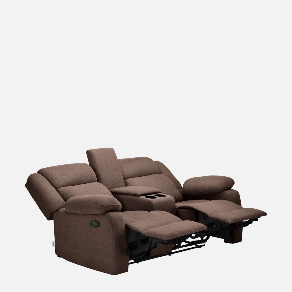 Avalon E Twin Motorized Saddle Brown Recliner