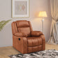 Avalon Rocking & Rotating Desert Orange Single Seater Suede Fabric Recliner