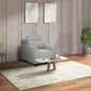 Zivo Plus Cloudy Gray Fabric 1 Seater Sofa