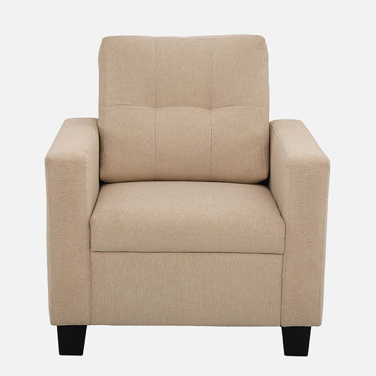 Ease Beige Fabric 1 seater sofa