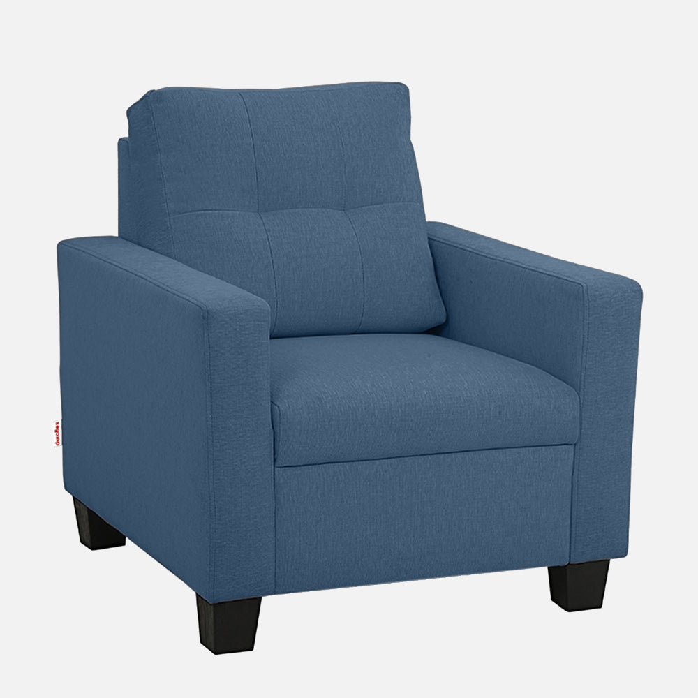 Ease Blue Fabric 1 seater sofa