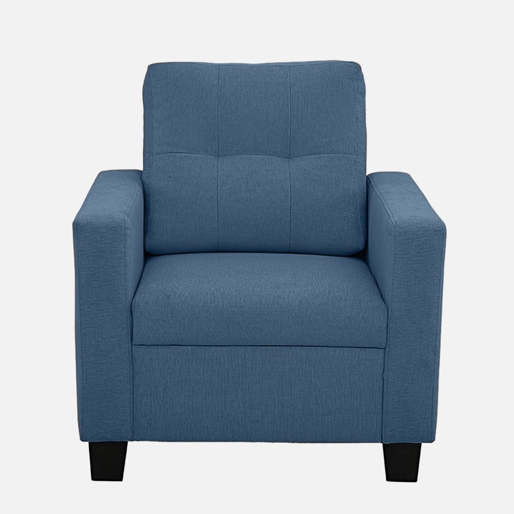 Ease Blue Fabric 1 seater sofa