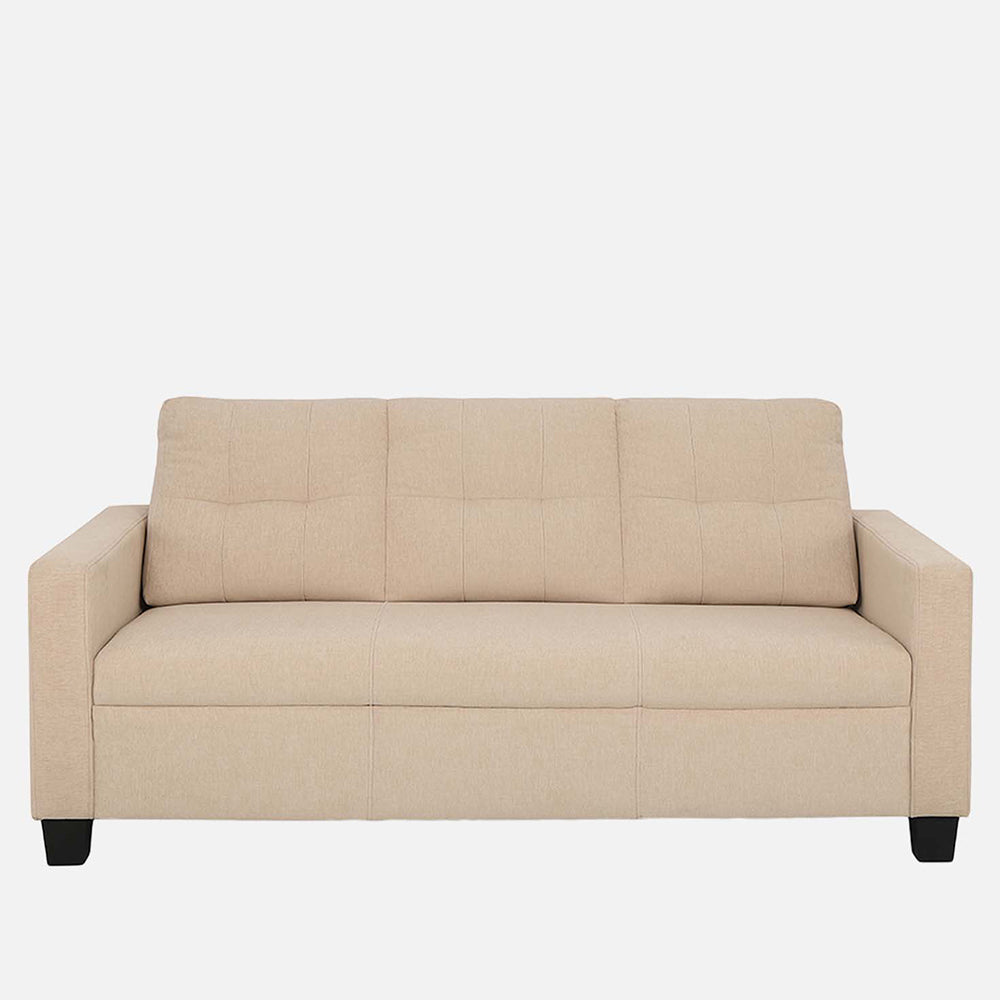 Ease Beige Fabric 3 Seater Sofa