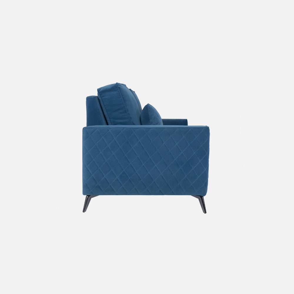 Eden Sapphire Blue Fabric 3 Seater Sofa