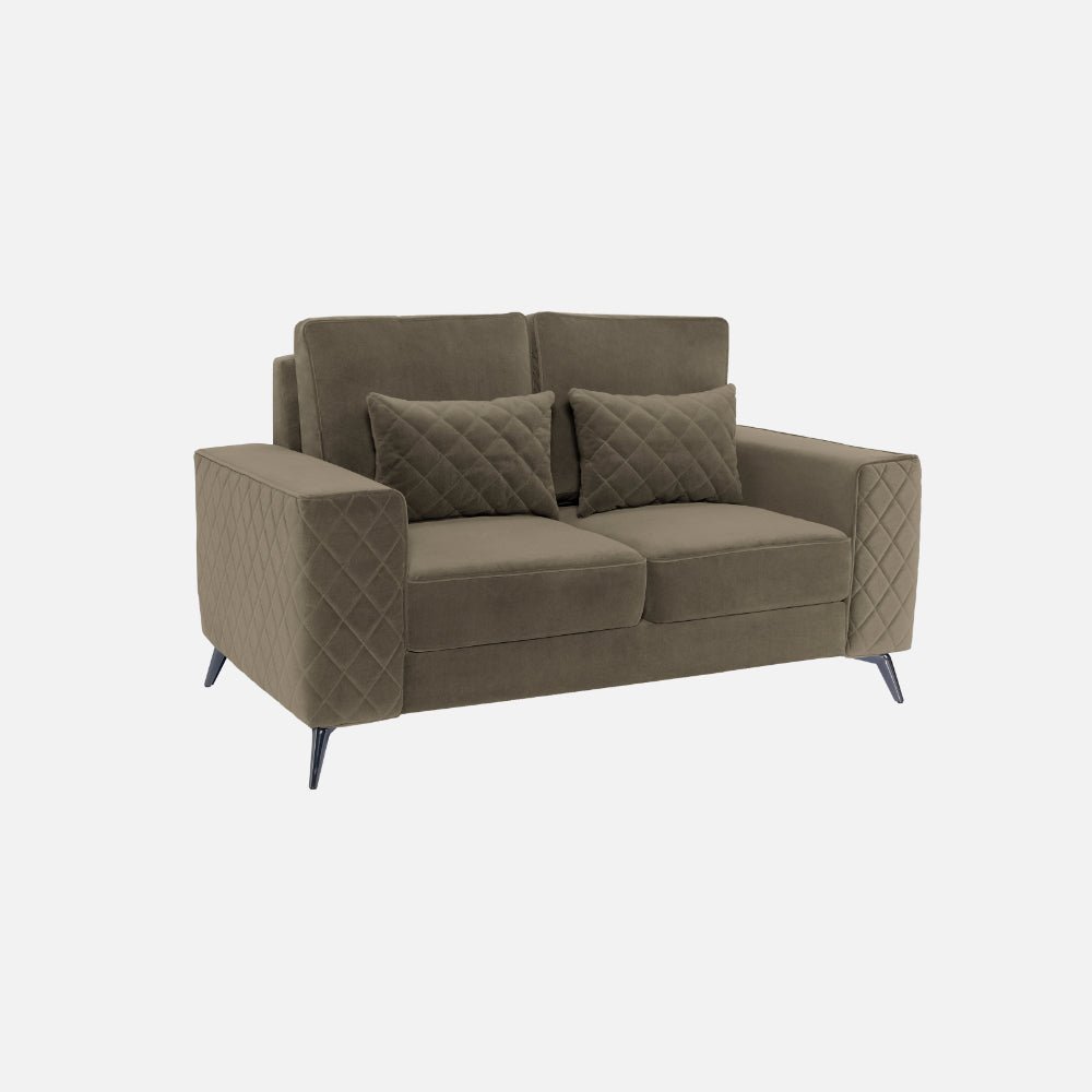 Eden Quartz Brown Fabric 2 Seater Sofa