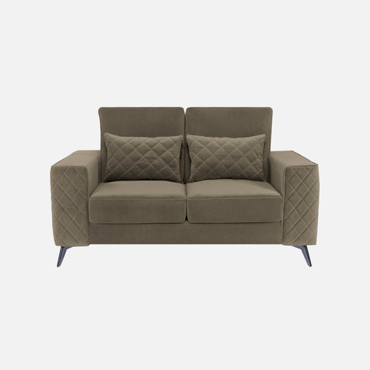 Eden Quartz Brown Fabric 2 Seater Sofa