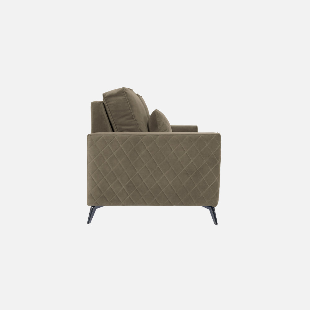 Eden Quartz Brown Fabric 3 Seater Sofa