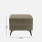 Eden Quartz Brown Fabric Ottoman