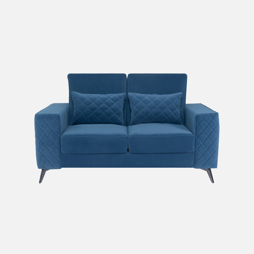 Eden Sapphire Blue Fabric 2 Seater Sofa